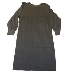 Esprit Sport Sweater/Sweatshirt Dress Black 100% Cotton Size Medium Vintage 1980